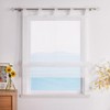 ESLIR Roman Blind with Tabs, Transparent Tab-Top Kitchen Curtains, Modern