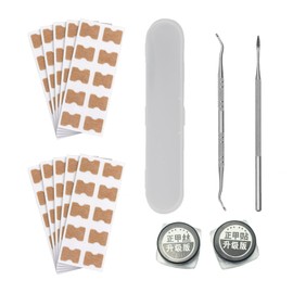 MFCGHXR Ingrown Toenails Tool Set 124 Pieces Toenail Correction Patch, Toenail Correction Patch, Nail Clip Roll Nail, Toenail File and Lifter, Suitable for Modifying