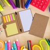 SWYYSGS Spiral Notebook Kraft Paper Cover Notepad with Pen, Sticky