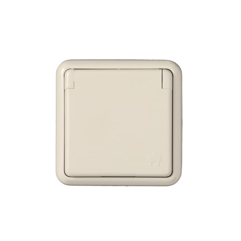 Unitec 40498 Socket Outlet For Flush-Mounted White Wet Room