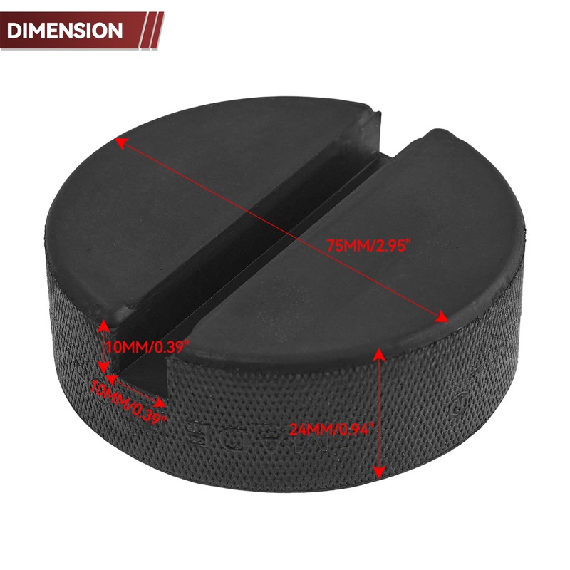 Car Trolley Jack Rubber Pad Universal Slotted Frame Rail Protector