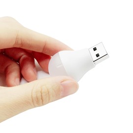 Vagocom - Paquete de 6 luces de noche USB, enchufe LED, mini bombilla USB, pequeña luz LED para niños, adultos, pasillo, dormitorio, baño, viajes (luz blanca cálida)