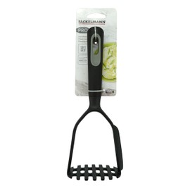 Fackelmann PRO Potato Masher, Multi Functional Food Masher, PBT Function Head, Soft Touch Handle, 27x10.2x7.4cm, Black & Grey