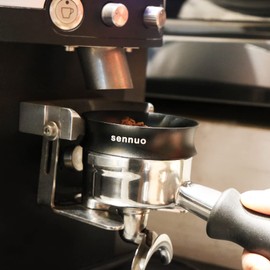 Coffee Dosing Ring 58 mm & 58.5 mm Puck Screen, Aluminium Metal Espresso Funnel, Accurate Filling of Coffee Powder with Reusable 1.7 mm Thickness 150 μm Espresso Puck Screen 316L for 58 mm Portafilter