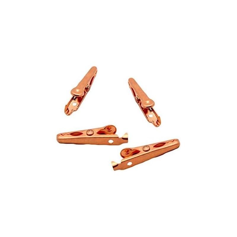 ProTechTrader Solid Copper Alligator Clips (4 pack) - Soldering Heat