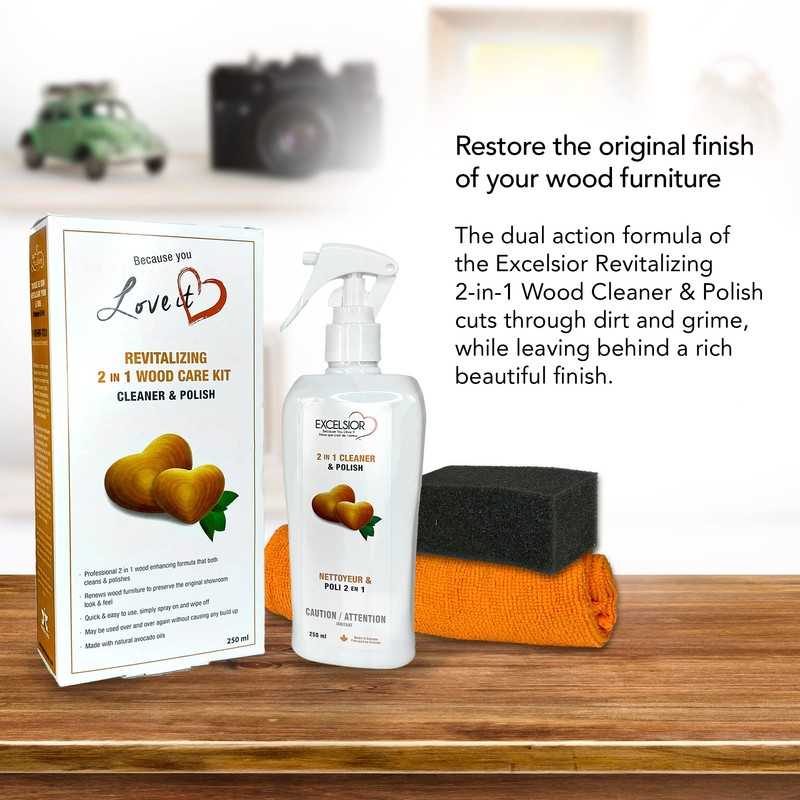 Excelsior 2 in 1 Revitalizing Wood Care Kit - Wood