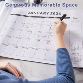 Large Desk Calendar 2025-2026,18 Months Jan 2025 - Jun 2026,22" x 17" Desktop Pad