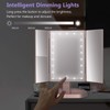 deweisn Trifold Lighted Vanity Makeup Mirror with 21 LED Lights,1x/2x/3x