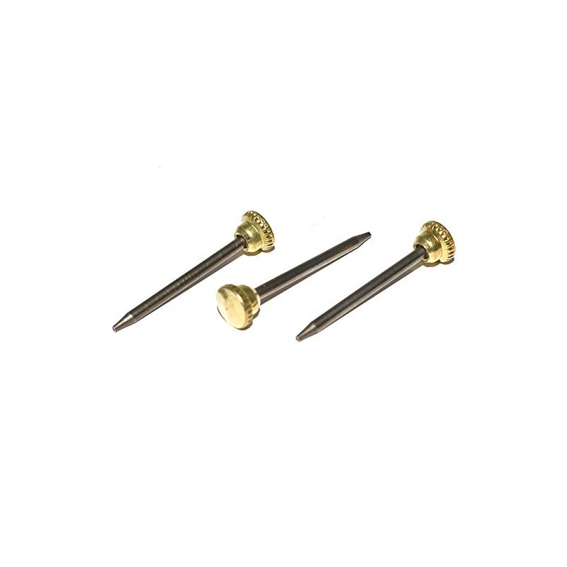 Taskar 25 x 24mm Brass Headed Knurled Picture Pins Heavy