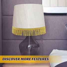 Waydress Fringe Trim Bright Sheen and Beautiful Decorations for Curtain Box Sofa Crafts Home Decor Supplies (Gold, 12 Yards)