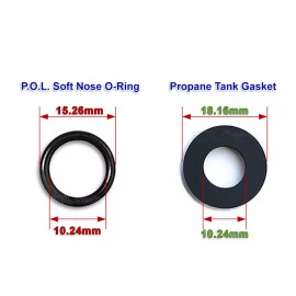 Generic 20 Pcs Propane  Gas Tank Gasket and O-Ring for Soft Nose P.O.L. POL Fittings