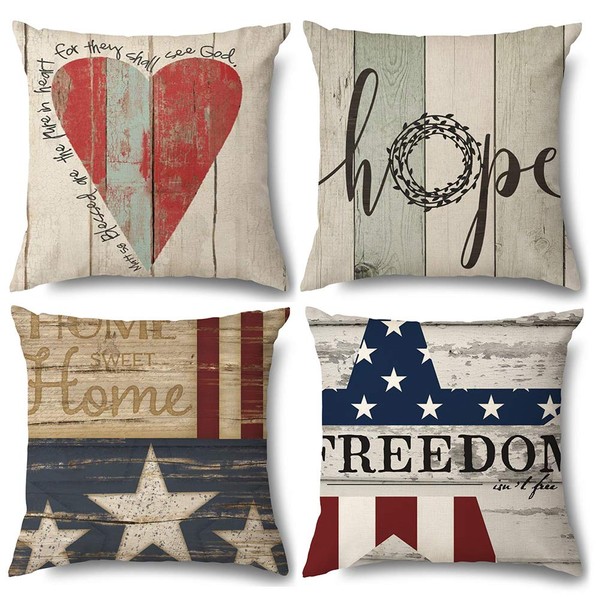 Decorations Throw Pillow Covers 18x18 Inch Couch Square Farmhouse Pillow