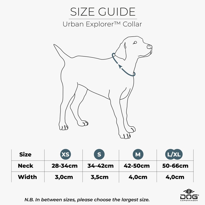 DOG Copenhagen Urban Explorer 3.0 Collar, Ocean Blue, Medium
