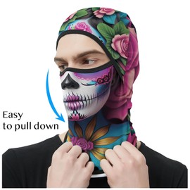 Obacle Balaclava Face Mask Men Women for Sun Protection Motorcycle Fishing Raves
