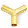 GASHER 10Pcs 4mm Brass Hose Barb, 3-Way Y-Shaped Hose Fitting