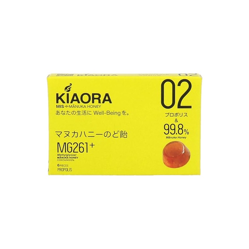 ※MIS マヌカハニーのど飴 KIAORA(キオラ) 02 MG261+ プロポリス 6粒入