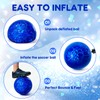 Paokoo Kids Soccer Ball Size 3, Blue Glitter Training Ball
