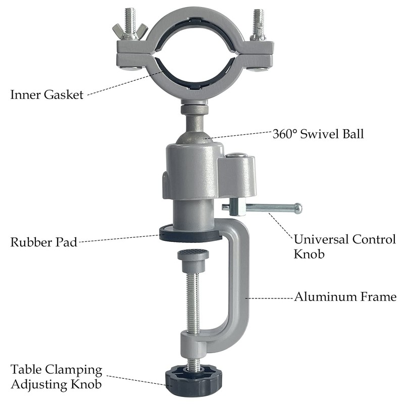 Sutekus Bench Clamp Vise 360 Degree Electric Drill Stand Holder