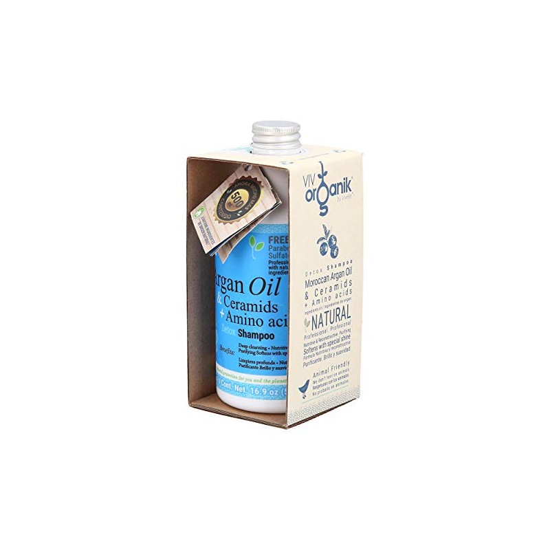 Detox Shampoo con Aceite de Argán, Ceramidas y Aminoácidos, 450