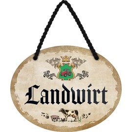 schilderkreis24 Tin Sign "Farmer", Decorative Gift Idea for Men and Women, 18 x 14 cm