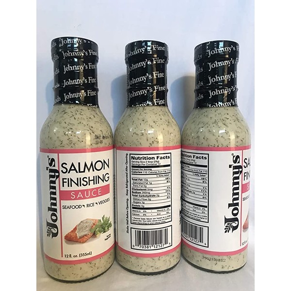 Johnny's Salmon Finishing Sauce 12 Oz(Pack of 2)