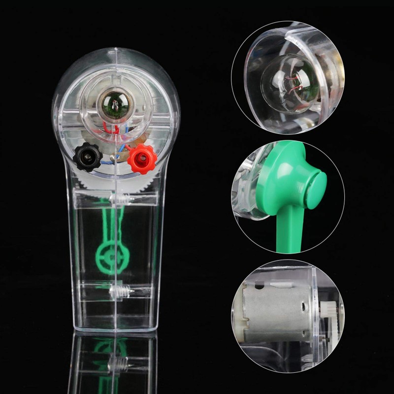 753 Hand Crank Generator,6.3V, 0.3A Hand Crank Driven Electricity Generator