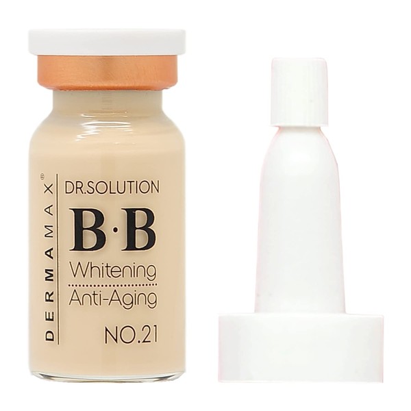 DERMAMAX BB Serum Glow | Ampoules for BB Treatment | Ideal for Microneedling and Derma Roller Treatment | No. 21 | No. 23 | C.C | Pink | Chocolate | Camel | Peach | 8 ml (No. 21)