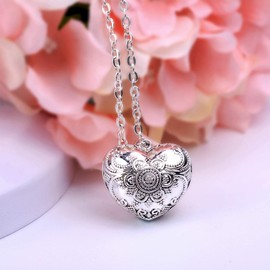 EUDORA Harmony Ball Necklace Vintage Heart Chime Bola Pendant for Pregnancy Women