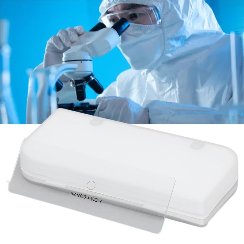 0.01mm Stage Micrometer Microscope Camera Calibration Slide Optical Glass Reticle