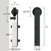 WINSOON 12FT Barn Door Hardware Kit: Single Sliding Door Hardware