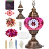 DEMMEX DIY Mosaic Table Lamp Making Craft Kit, No Grout,