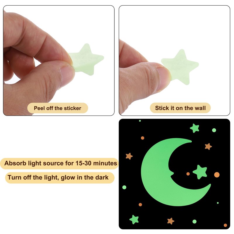 sourcing map 1 Set Glow Dots, Glow in The Dark