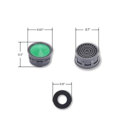 YiiSeeJo 20 Pcs Faucet Aerator 2.2 GPM, Insert Faucet Aerators Replacement Parts for Bathroom or Kitchen Faucet Filter(Green)