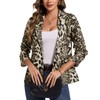 MINTLIMIT Women's Animal Printed Blazers Open Front 3/4 Sleeve Blazer
