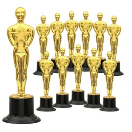 Jazlyvex Pack of 12 6" Gold Star A Plastic Trophies