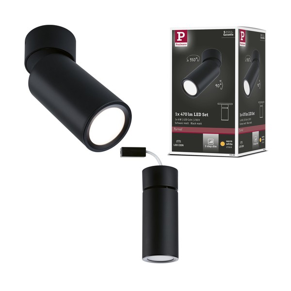 Paulmann Turnal 93089 LED Ceiling Light 470 lm 3-Step Dim