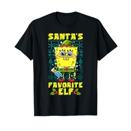 Mademark x SpongeBob SquarePants - SpongeBob Christmas Matching Santa's Favorite Elf Xmas Gift T-Shirt