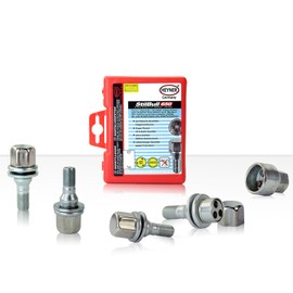 Heyner Locking Wheel Nuts M12x1.25 Fits Peugeot 2008 Models 2013 To 2023 Set 4 Locks Alloys Antitheft Protection Bolts ZH4