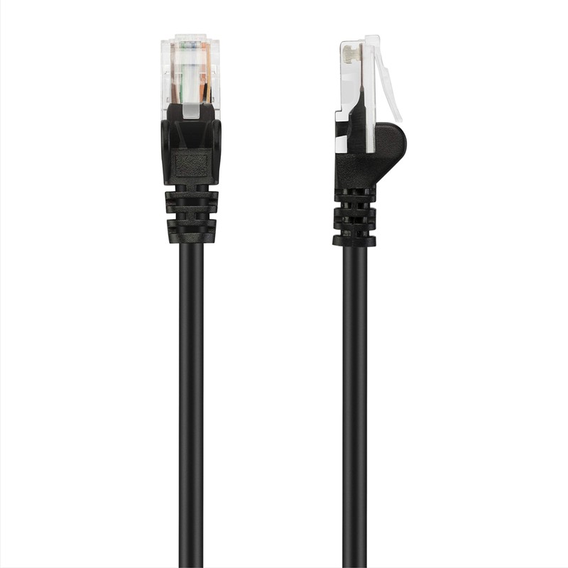 ONN ONA18CH005 Ethernet Cat6 Networking Cable Snagless, 75 feet, Black