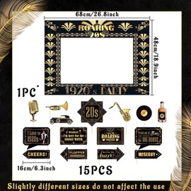 LaVenty Roaring 20s Photo Booth Props 1920s Photo Booth Props 1920s Party Props Roaring 20s Party Decorations Roaring 20s Decorations