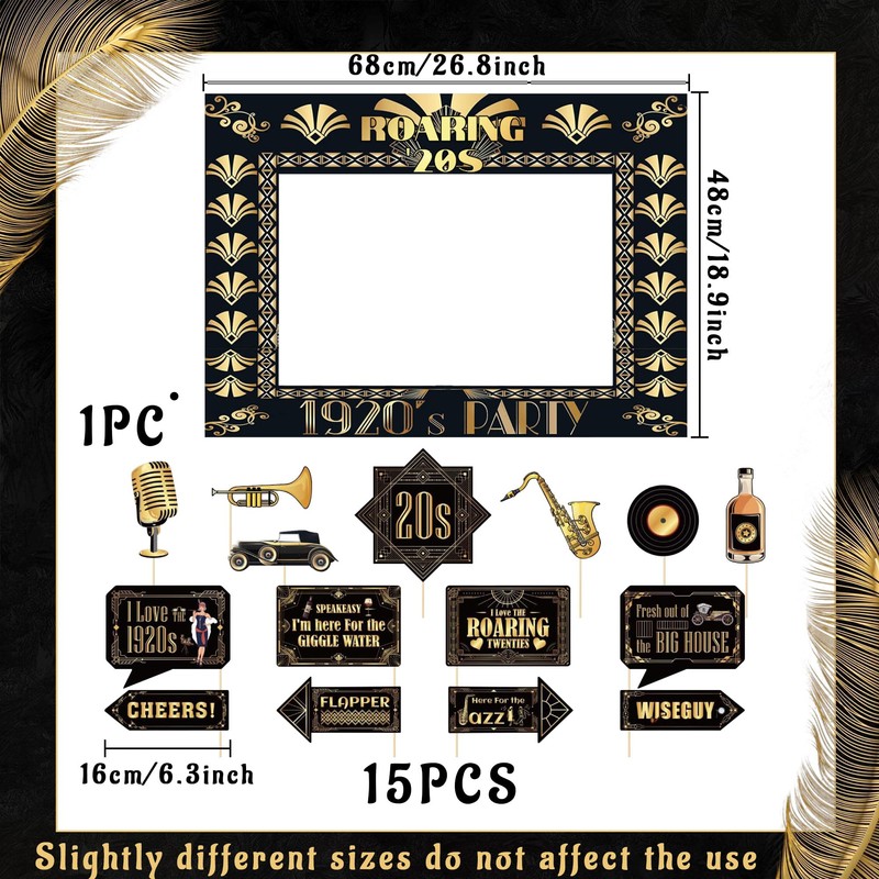 LaVenty Roaring 20s Photo Booth Props 1920s Photo Booth Props