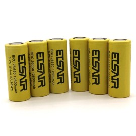 UltraFire 6pcs ETSAIR 26650 Battery 12800mAh 3.7V Li-ion Rechargeable Cell For LED Torch