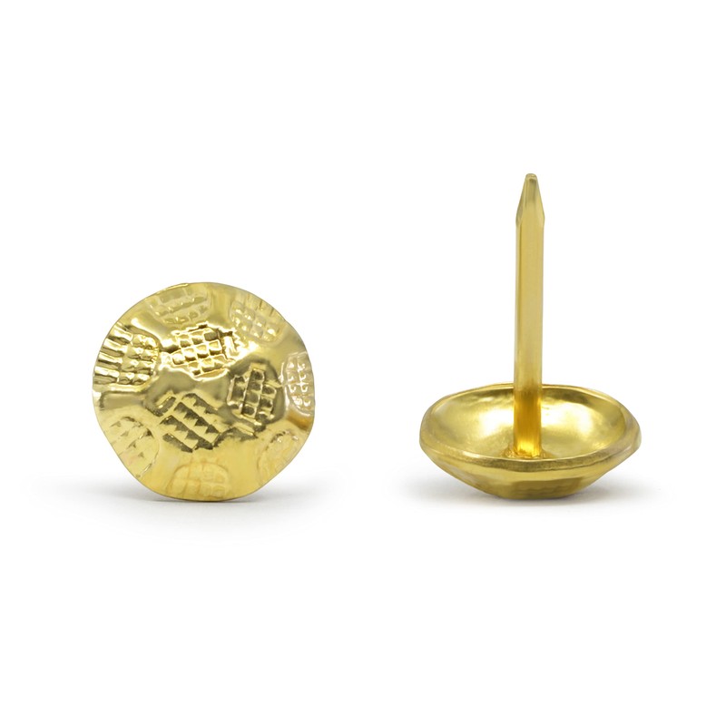 Dritz Home 9012 Hammered Decorative Nails, 7/16-Inch, Brass (24-Piece)