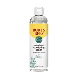 Burt’s Bees Clear and Balanced Even Tone Liquid Face Exfoliator, Gentle Exfoliator Reduces Look of Pores and Improves Uneven Pigmentation, 12 Oz