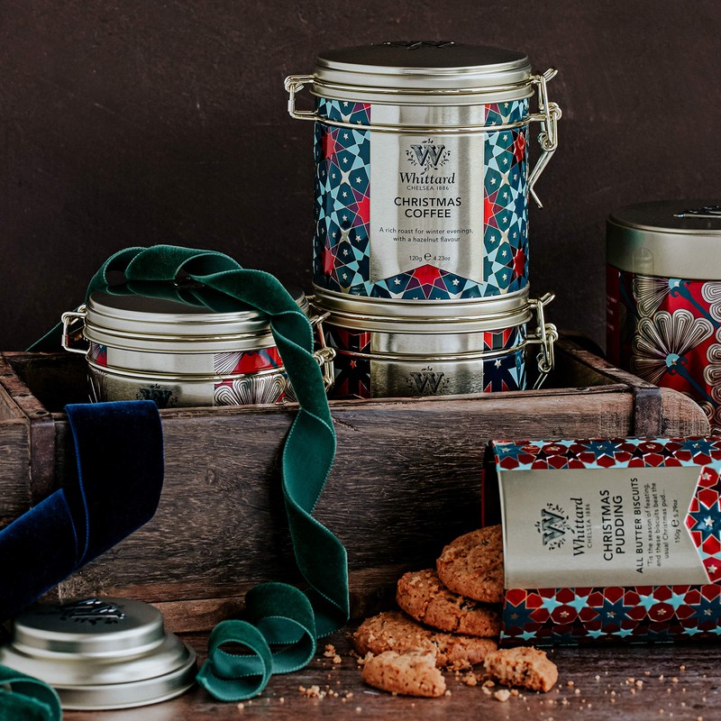 Whittard of Chelsea - Christmas Coffee Clip Top Tin -