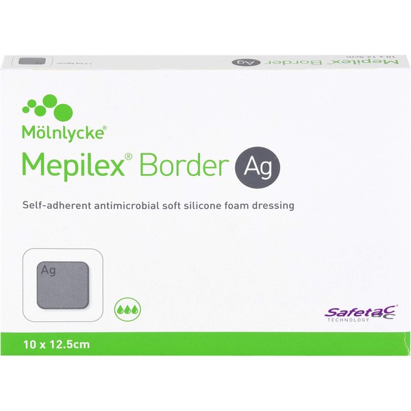 Nicht vorhanden Mepilex Border Ag Schaumverb.10x12,5 cm steril, 5 St VER
