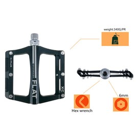 FrontStep Aluminium Anti-Slip Pedals Lightweight Bicycle Pedals For MTB / Mountain Bike Pedal / BMX Pedal With Cr-Mo Steel Spindle, yellow