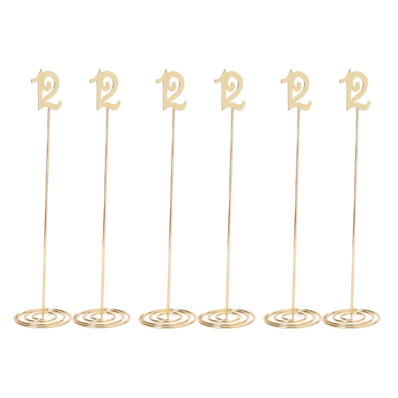 6pcs Metal Wedding Table Numbers Rust Prevention Thickened Tall Table
