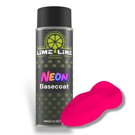 LiME LiNE Premium Automotive Basecoat Aerosol Spray Paint - Fast Drying- Custom Paint, Must Be Clearcoated! (Neon Hot Pink)