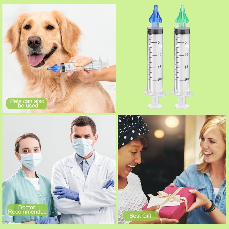 2 Pieces Ear Wax Cleaner Syringe Tip Ear Wax Flusher
